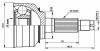 CV Joint Kit:0K55C-22-510A